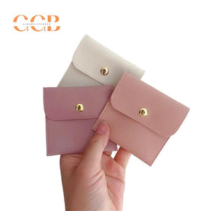 10pcs Pink Vegan Leather Jewelry Bags