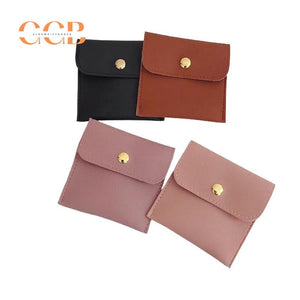 10pcs Pink Vegan Leather Jewelry Bags