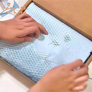 Blue Honeycomb Kraft Paper Roll for Jewelry Packaging Wrap