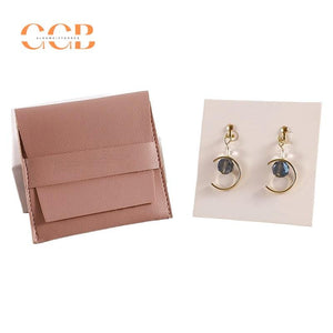 10pcs Pink Vegan Leather Jewelry Flap Bags