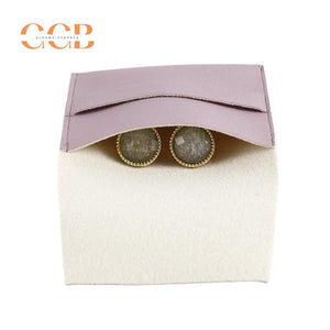 10pcs Purple Vegan Leather Jewelry Flap Bags