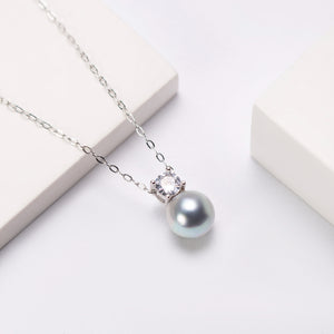 Natural Akoya Grey Blue Saltwater Pearl Beads for DIY Jewelry Making