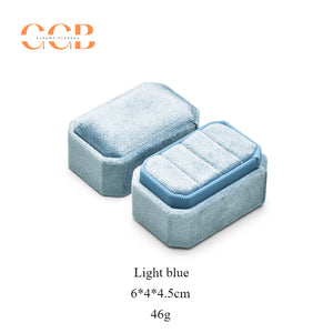 Portable eight-sided velvet jewelry storage box set