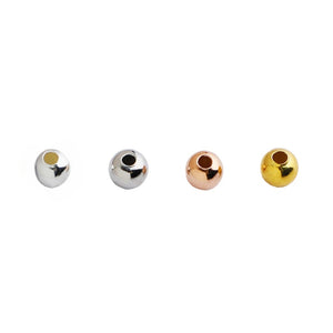 50pcs S925 Sterling Silver Spacer Beads 2mm to 5mm Pearl Finish