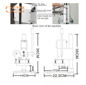 Desktop manual hot stamping machine