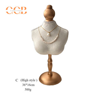 Retro Necklace Display Stand for Jewelry Mannequin Holder