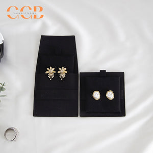 20pcs 12 color jewelry pouch set 8x8cm with 6x6cm holder, multi color suede jewelry packaging for earrings rings necklaces