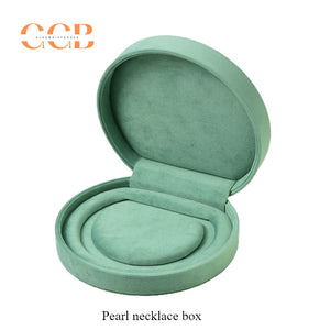 Green Luxury Velvet Jewelry Gift Box Set with Ring, Necklace & Earring Holders, High-End Jewelry Packaging for Wedding or Display