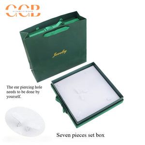 10pcs green and red pearl necklace box set, wholesale jewelry packaging for earrings and bracelets, pearl display tote box collection