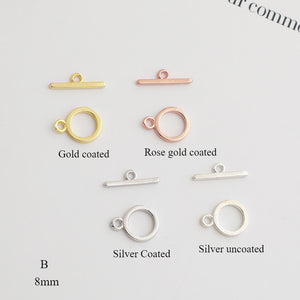 S925 Sterling Silver Flower OT Clasp