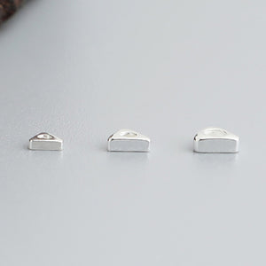 10pcs 2-3mm S925 Sterling Silver Triangular Spacer Beads