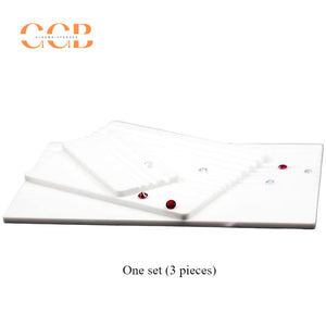 Loose gemstone and diamond grading tray with V groove slots