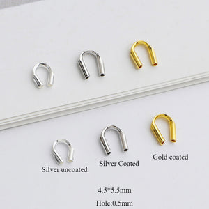 10pcs S925 Sterling Silver U-Shaped Clasp for DIY Bracelet & Necklace Making