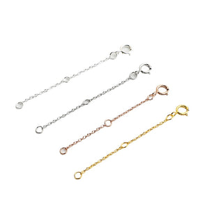 5cm 10pcs S925 Sterling Silver Adjustable Extension Chain for Jewelry Making