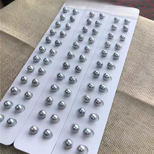 Natural Akoya Grey Blue Saltwater Pearl Beads for DIY Jewelry Making