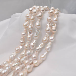4A 11–18mm Baroque Flameball Pearl Strand, Irregular DIY Pearls Bulk