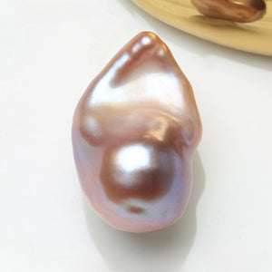 4A 11–12mm Avocado Baroque Freshwater Pearl, Iridescent Loose Bead