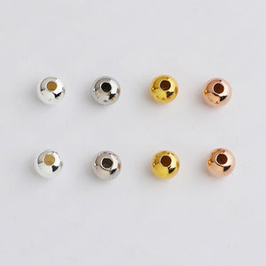 10pcs S925 Silver Spacer Beads 2-5mm