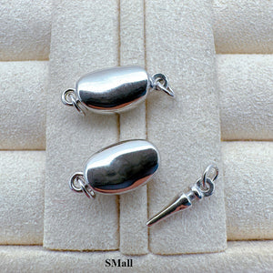 S925 Sterling Silver Bean Clasp