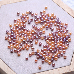 4A 3–8mm Purple Round Freshwater Pearl Beads