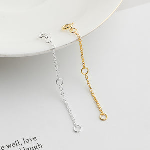 5cm 10pcs S925 Sterling Silver Adjustable Extension Chain for Jewelry Making