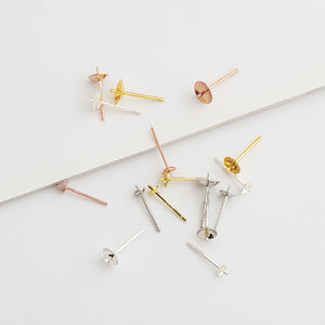 10pcs 3-8mm S925 Sterling Silver Earring Backs