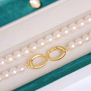 S925 Sterling Silver Double Oval Circle Clasp for Jewelry Making