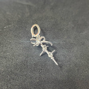 S925 Sterling Silver Grape Pearl Pendant Setting for Jewelry Making