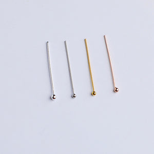 10pcs 20-40mm S925 Sterling Silver Ball Head Needles
