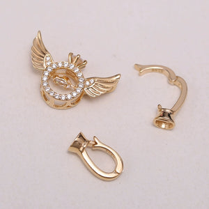 S925 Sterling Silver Angel Clasp for Jewelry Making