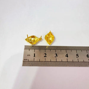 S925 Sterling Silver Textured Gold Earring Setting