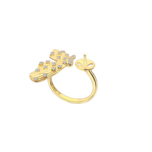Butterfly pearl ring setting