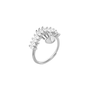 V shape pearl ring setting