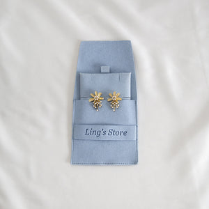 20pcs 12 color jewelry pouch set 8x8cm with 6x6cm holder, multi color suede jewelry packaging for earrings rings necklaces