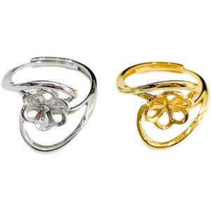 S925 Sterling Silver or Gold Pearl Ring Setting