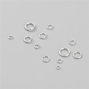 3-10mm 20pcs S925 Sterling Silver Open & Closed Jump Ring Accessories