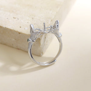 Hollow pearl ring setting