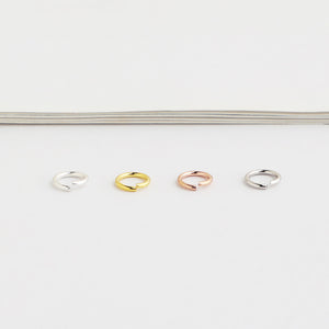 10pcs 3-7mm S925 Sterling Silver Gold Plated Jump Rings