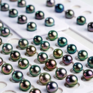 5A Tahitian Black Pearl Earrings 8–14mm in 18K Solid Gold