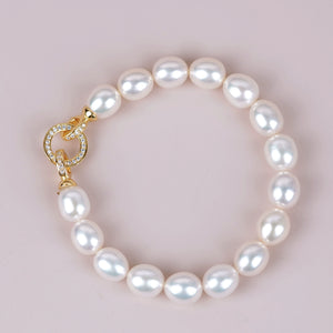 S925 Sterling Silver Pavé Double Circle Clasp for Jewelry Making