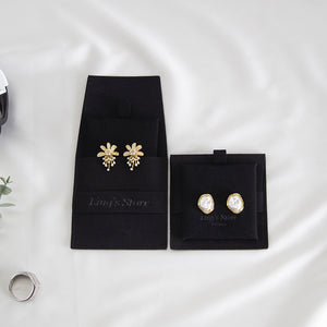 20pcs 12 color jewelry pouch set 8x8cm with 6x6cm holder, multi color suede jewelry packaging for earrings rings necklaces