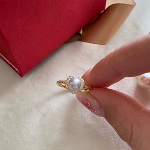 S925 Sterling Silver Heart Pearl Ring Setting