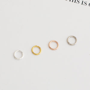 10pcs S925 Sterling Silver Closed Jump Rings 3-7mm
