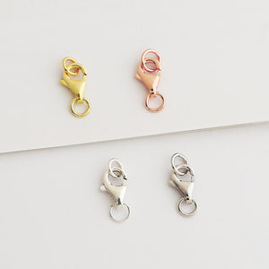 S925 Sterling Silver Lobster Clasps (4 Sizes) - Gold/Silver Plated Jewelry Findings