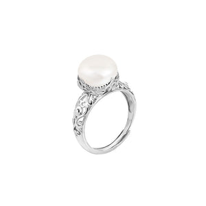 Vintage look style pearl ring setting