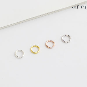 10pcs 3-7mm S925 Sterling Silver Gold Plated Jump Rings