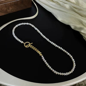 S925 Sterling Silver Wheat Ear Clasp for Pearl Necklace Bracelet