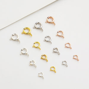 10pcs 5-8mm S925 Sterling Silver Open Spring Buckle