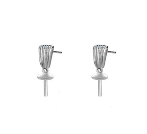 Women Fashion Simple earring pearl settings