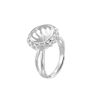 Vintage look simple pearl ring setting